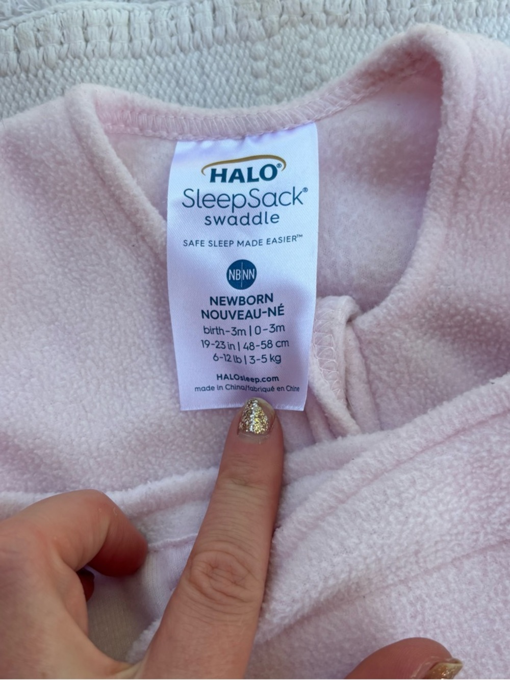 HALO Micro-Fleece Sleepsack Swaddle pink newborn - Picture 2 of 3